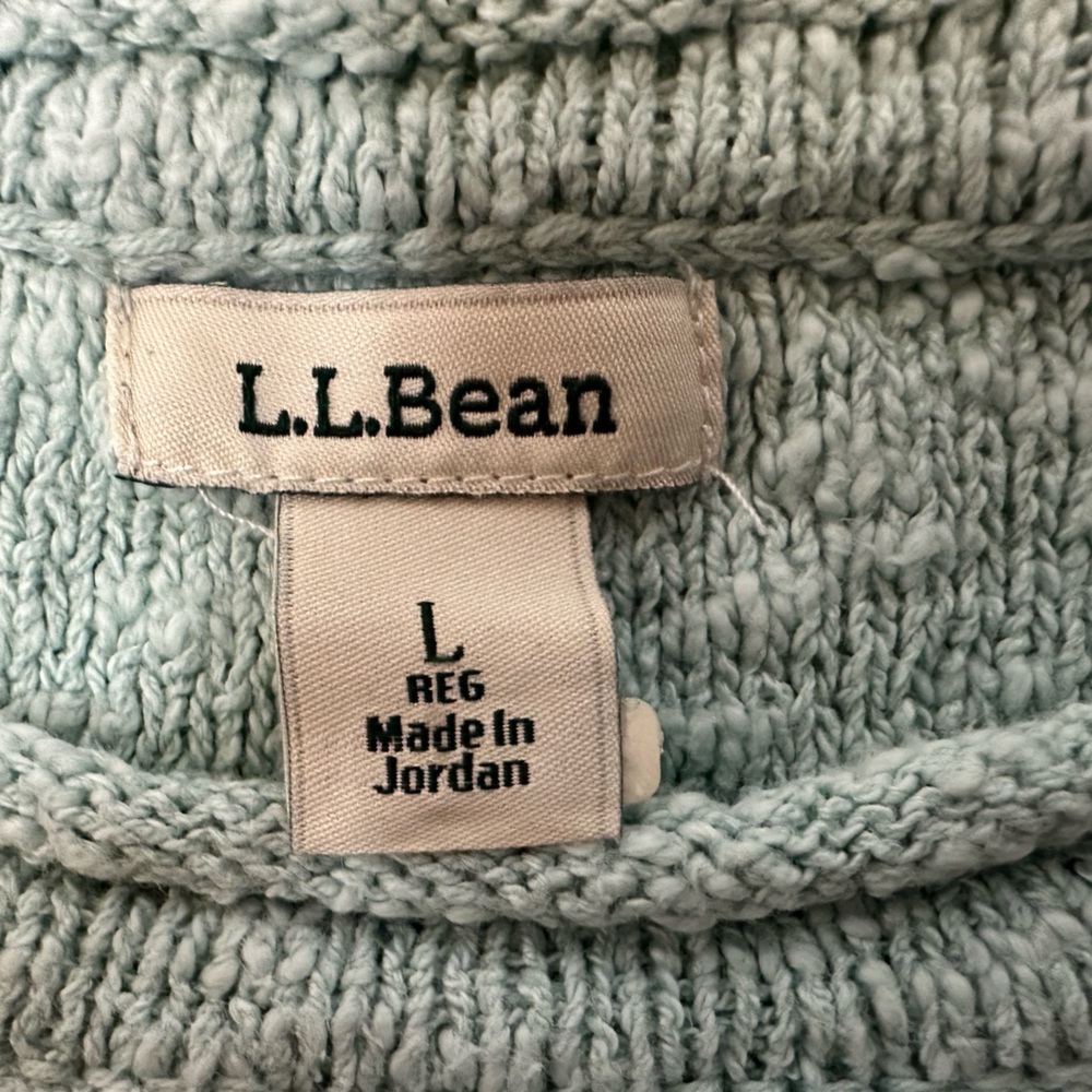 L.L. Bean Women's Crew Neck Sweater - Light Green - Picture 7 of 11